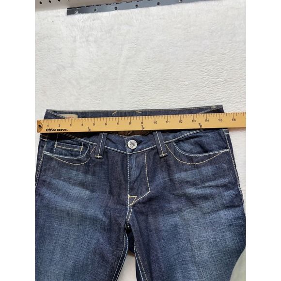William‎ Rast Bootcut Jeans Womans 27 Flared Denim Pants Blue Dark Wash Casual - Picture 11 of 11